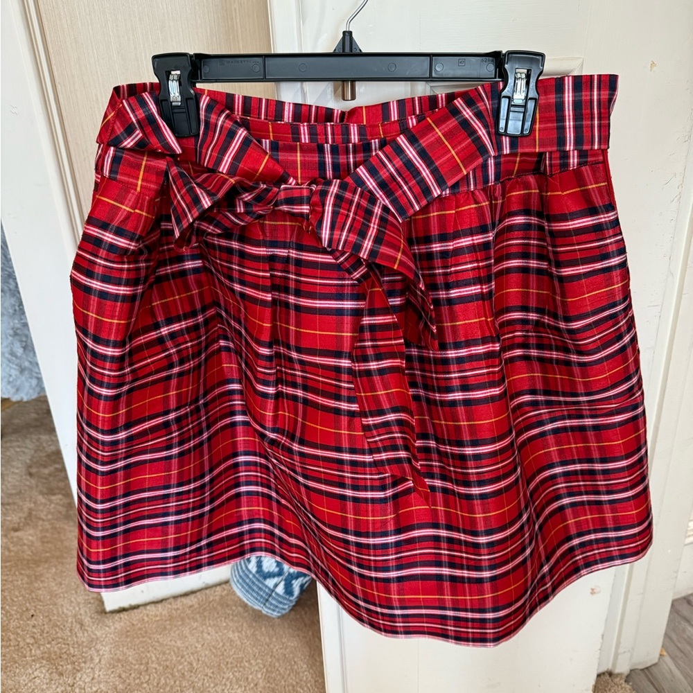 Preppy Plaid Bow Skirt
